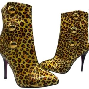 Betsey Johnson Leopard Print Booties